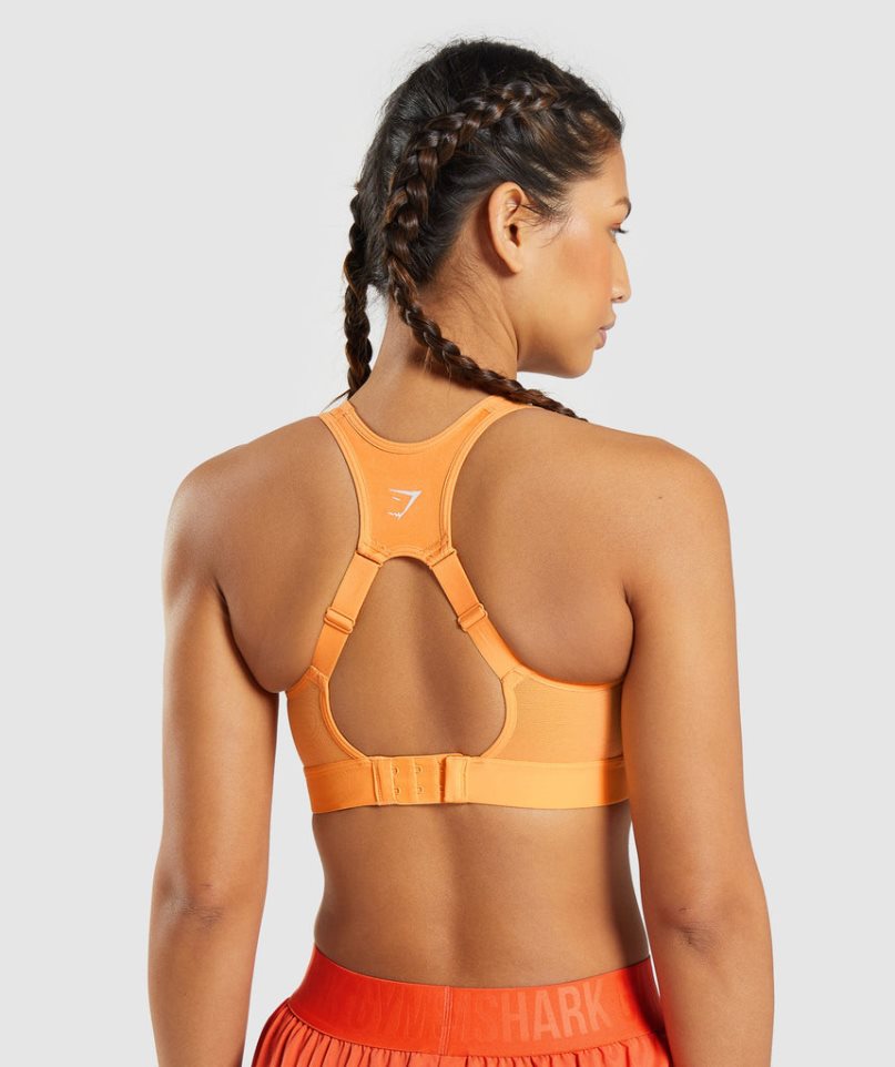 Staniki Sportowe Gymshark Open Back Damskie Pomarańczowe | PL 972PXG